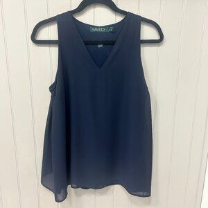 Womens navy medium Ralph Lauren sleeveless blouse